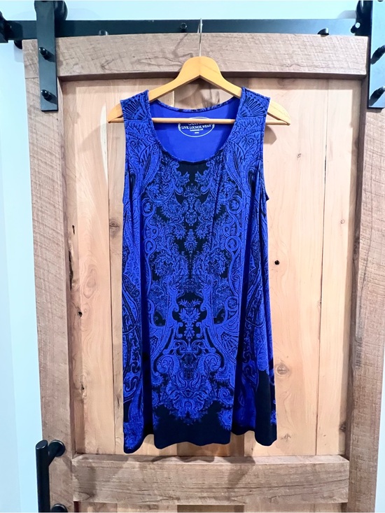 Soma Dresses & Skirts - Soma Cobalt Blue and Black Paisley-Print Midi Dress